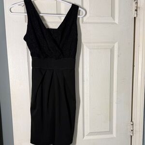 Source Unknown Black Sleeveless V-Neck Midi Dress